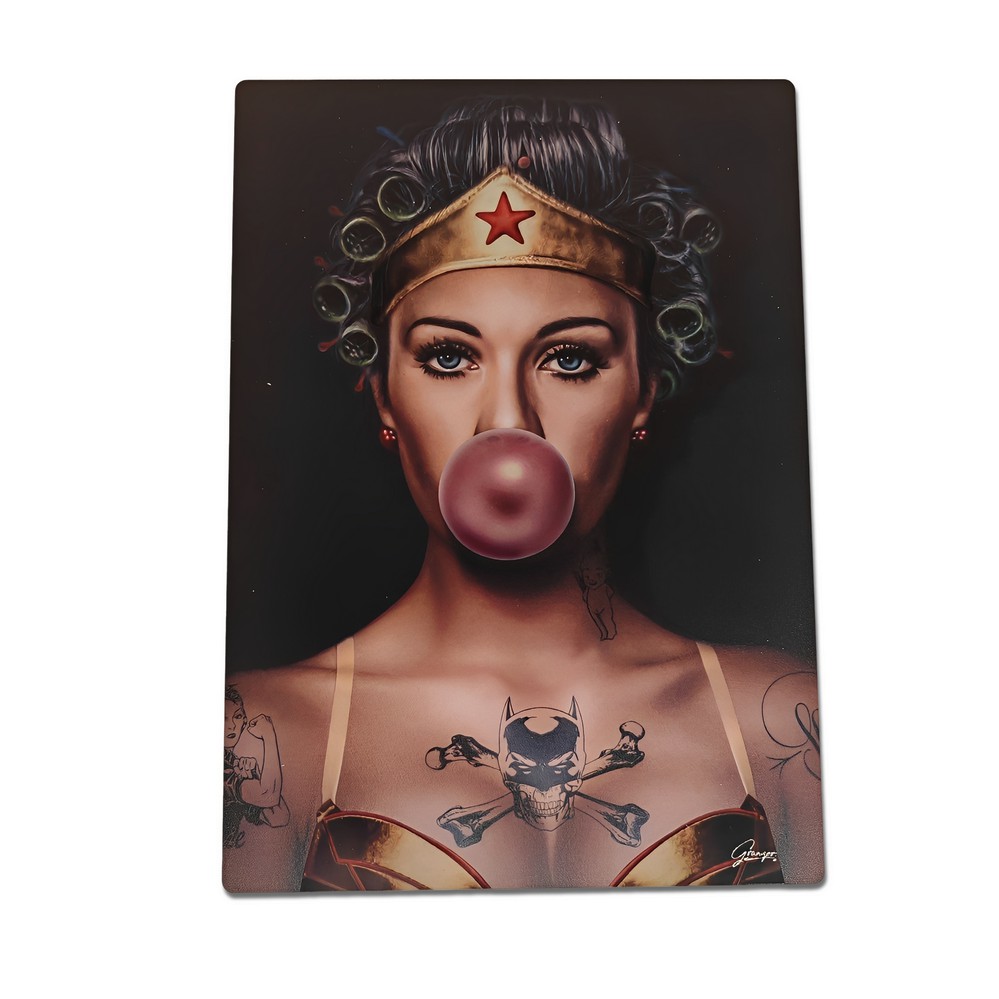 IMPRESSION  GIRL POWER  DE GRANGER SUR DIBOND AVEC ATTACHE 20 X 28 CM - Photo N°1