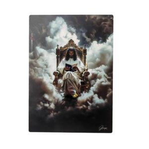 IMPRESSION  IN GOD WE TRUST  DE GRANGER SUR DIBOND AVEC ATTACHE 20 X 28 CM