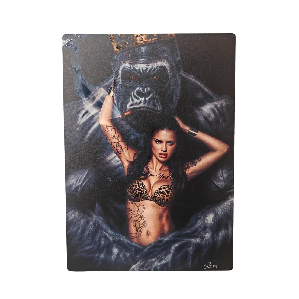 IMPRESSION JUNGLE JANE  DE GRANGER SUR DIBOND AVEC ATTACHE 20 X 28 CM - Photo N°1