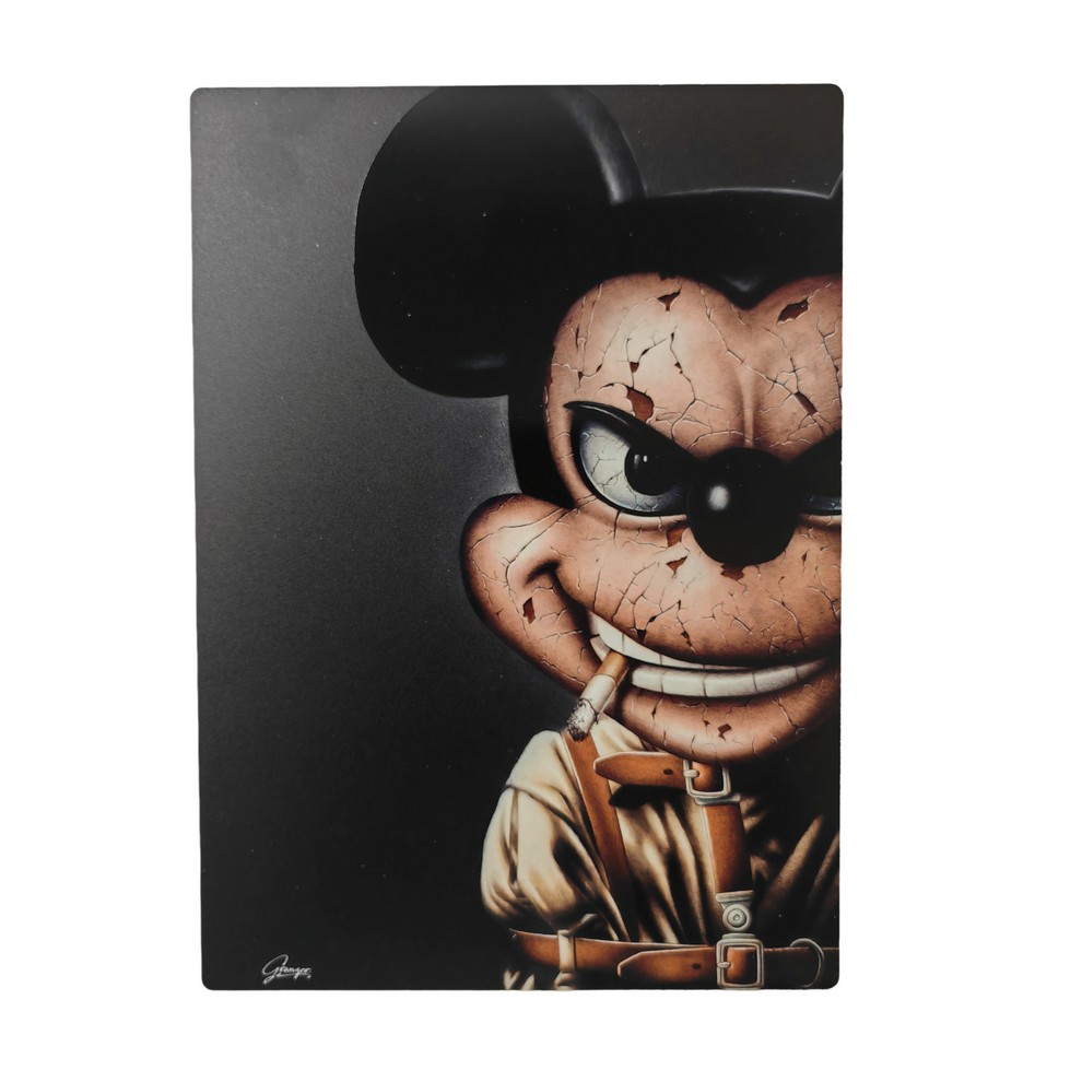 IMPRESSION MICKEY BAD MOUSE DE GRANGER SUR DIBOND AVEC ATTACHE 20 X 28 CM - Photo N°1