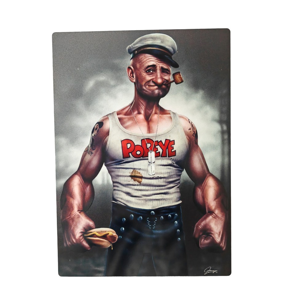 IMPRESSION POPEYE THE SAILOR MAN DE GRANGER SUR DIBOND AVEC ATTACHE 20 X 28 CM - Photo N°1