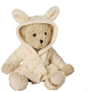 OURS EN PELUCHE BEIGE 33 CM ENEA PEIGNOIR ECRU