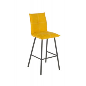 CHAISE DE BAR TISSU COULEUR JAUNE 52 X 97 X 56 CM ASSISE 64 CM