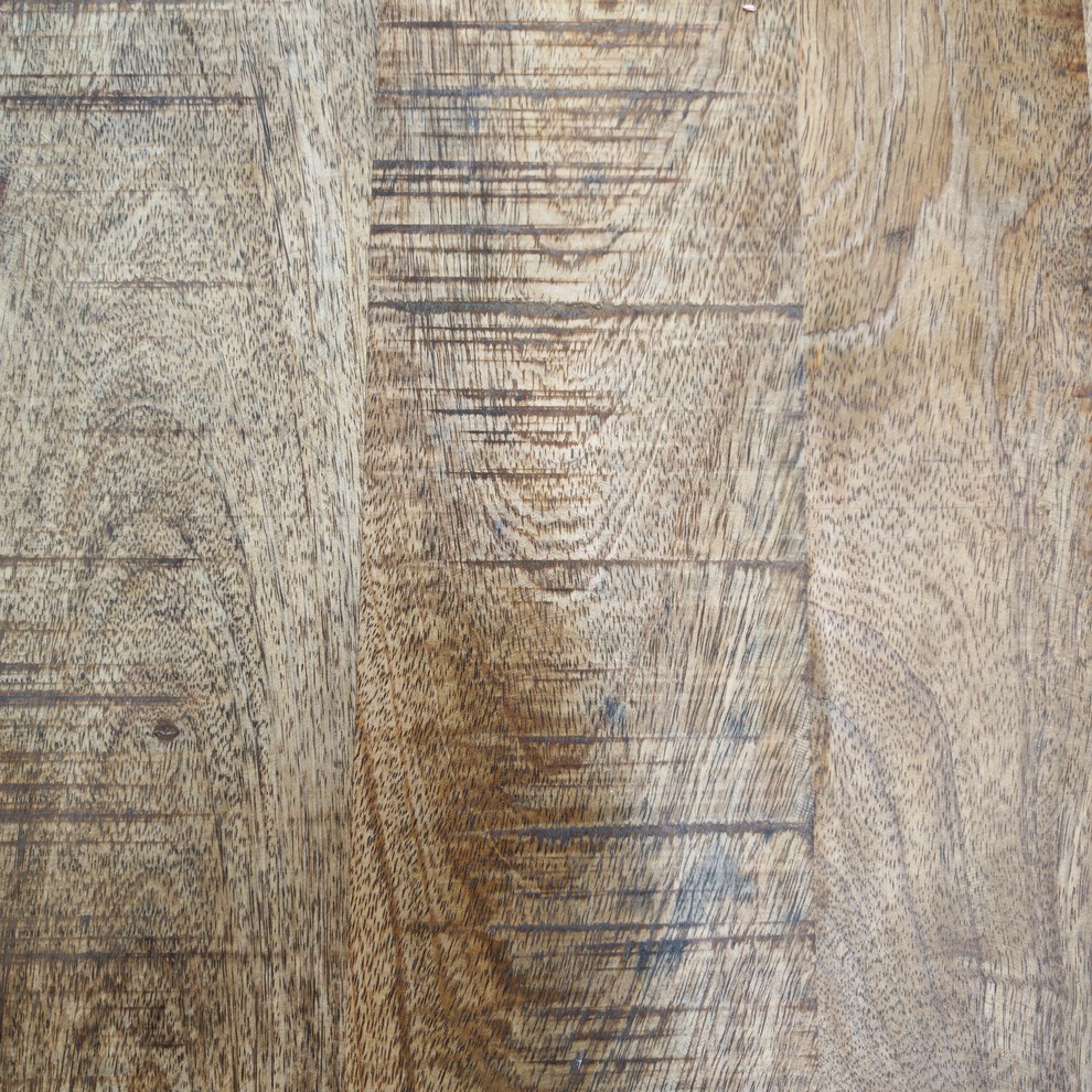 MEUBLE DE SALLE DE BAIN EN MANGUIER ET METAL 2 PORTES 1 TIROIR 120 X 81 X 53 CM - Photo N°8