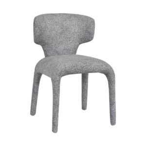 CHAISE MILANO 100 % TISSU GRIS CLAIR 50 X 79 X 54 CM