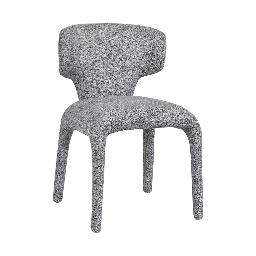 CHAISE MILANO 100 % TISSU GRIS CLAIR 50 X 79 X 54 CM - Photo N°1