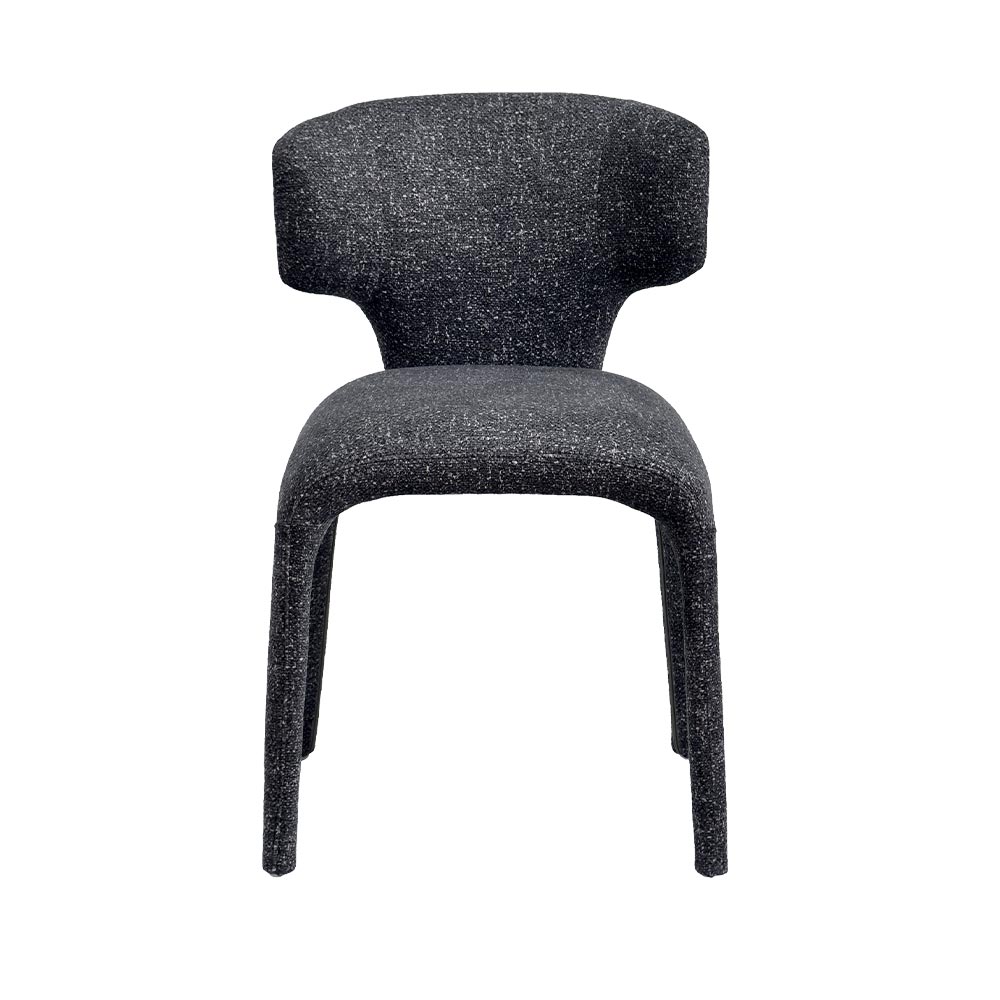 CHAISE MILANO 100 % TISSU GRIS FONCE 50 X 79 X 54 CM - Photo N°3