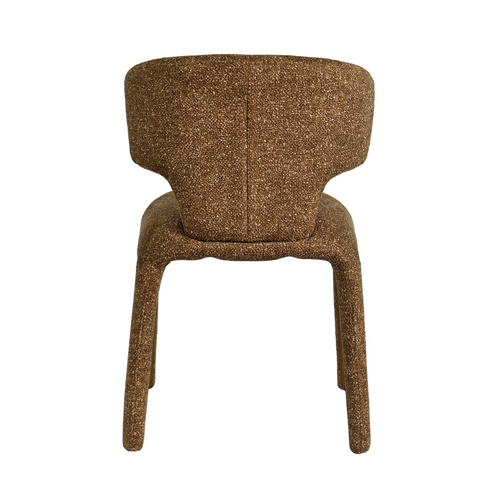 CHAISE MILANO 100 % TISSU MOUTARDE 50 X 79 X 54 CM - Photo N°2