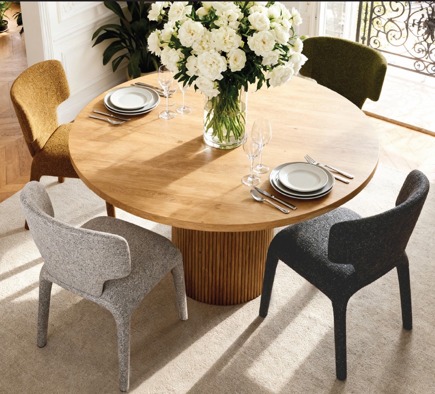 CHAISE MILANO 100 % TISSU BLEU NUIT 50 X 79 X 54 CM - Photo N°7