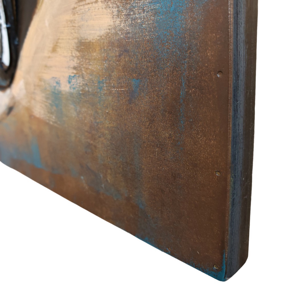 DECO MURALE ART METAL VOITURE MINI ROUGE ET NOIRE 80 X 80 CM - Photo N°3