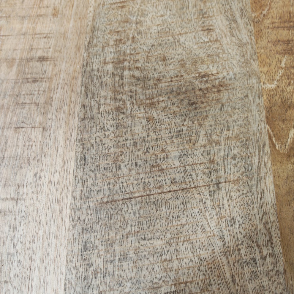 BAHUT BAS 2 PORTES 6 TIROIRS EN MANGUIER MASSIF ET METAL NOIR 200 X 81 X 46 CM - Photo N°10