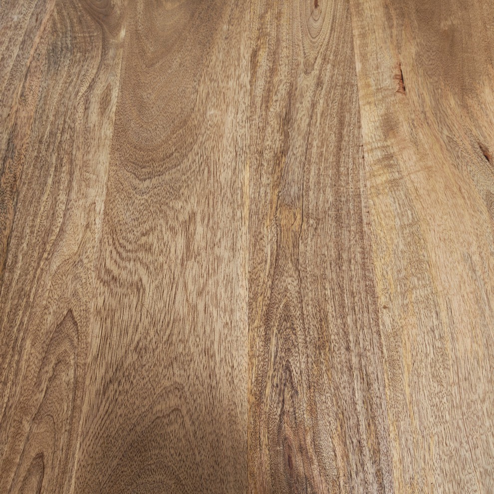 TABLE DE SALON BOIS MANGUIER MASSIF-METAL NOIR ETOILE 120 X 47.5 X 60 CM - Photo N°7