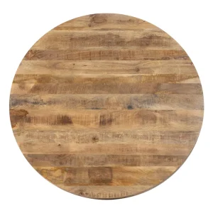 PLATEAU DE TABLE RONDE PERU MANGUIER MASSIF 150 X 6 X 150 CM