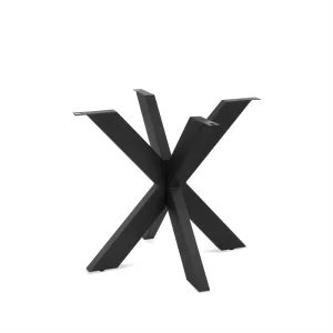 PIED DE TABLE ETOILE METAL NOIR POUR TABLE RONDE 90 X 73 X 90 CM