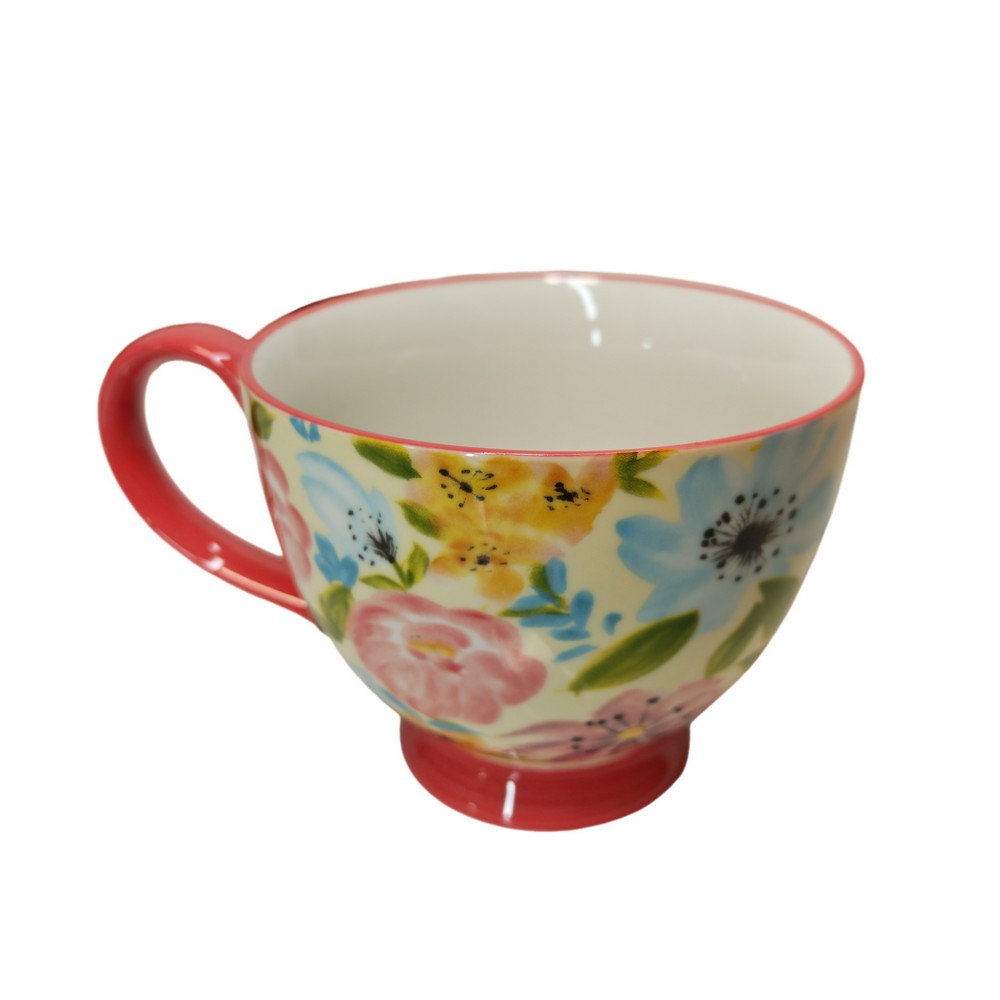 BOL JUMBO VELIA DECOR DE FLEURS ET ROSE 45 CL 11.5 CM - Photo N°3