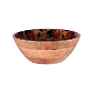 SALADIER AMALFI BOIS DE MANGUIER ET DECOR  30.5 X 12 CM