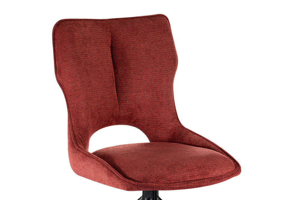 CHAISE MORI PIVOTANTE 180° PIED NOIR TISSU ROUGE 48 X 90 X 59.5 CM - Photo N°4