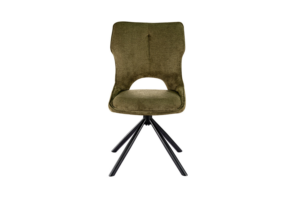 CHAISE MORI PIVOTANTE 180° PIED NOIR TISSU VERT 48 X 90 X 59.5 CM - Photo N°9