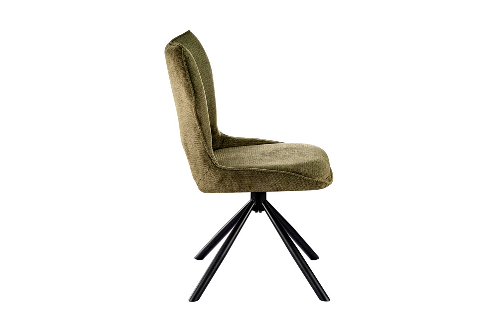 CHAISE MORI PIVOTANTE 180° PIED NOIR TISSU VERT 48 X 90 X 59.5 CM - Photo N°7
