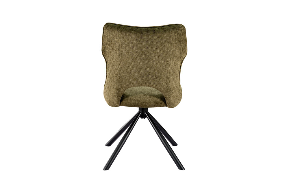 CHAISE MORI PIVOTANTE 180° PIED NOIR TISSU VERT 48 X 90 X 59.5 CM - Photo N°5