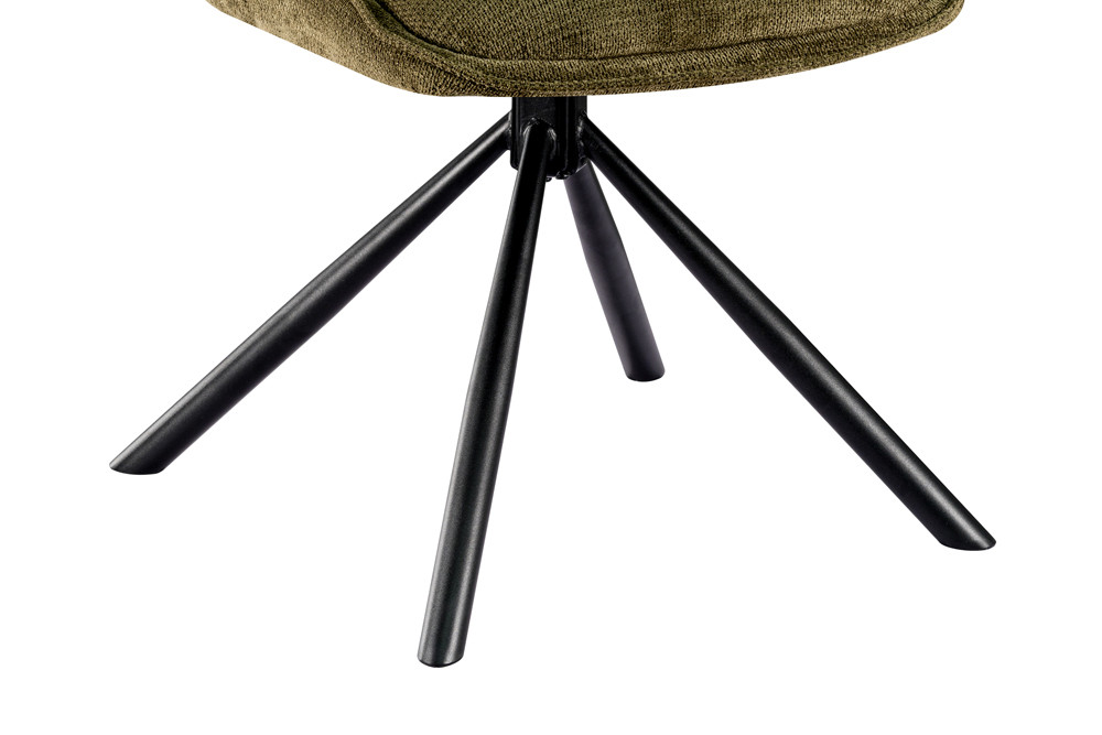 CHAISE MORI PIVOTANTE 180° PIED NOIR TISSU VERT 48 X 90 X 59.5 CM - Photo N°3