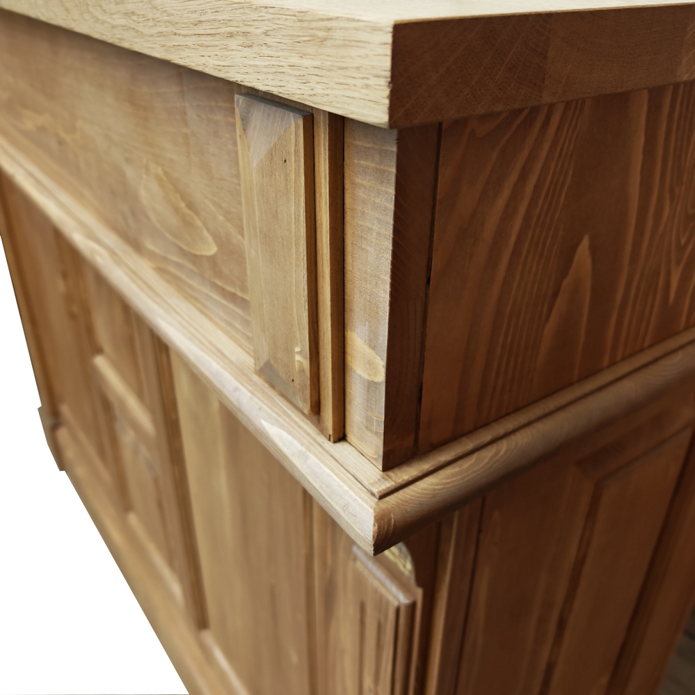 BAR PIN MASSIF FINITION CIRE DESSUS CHENE 140 X 51 X 107 CM - Photo N°11