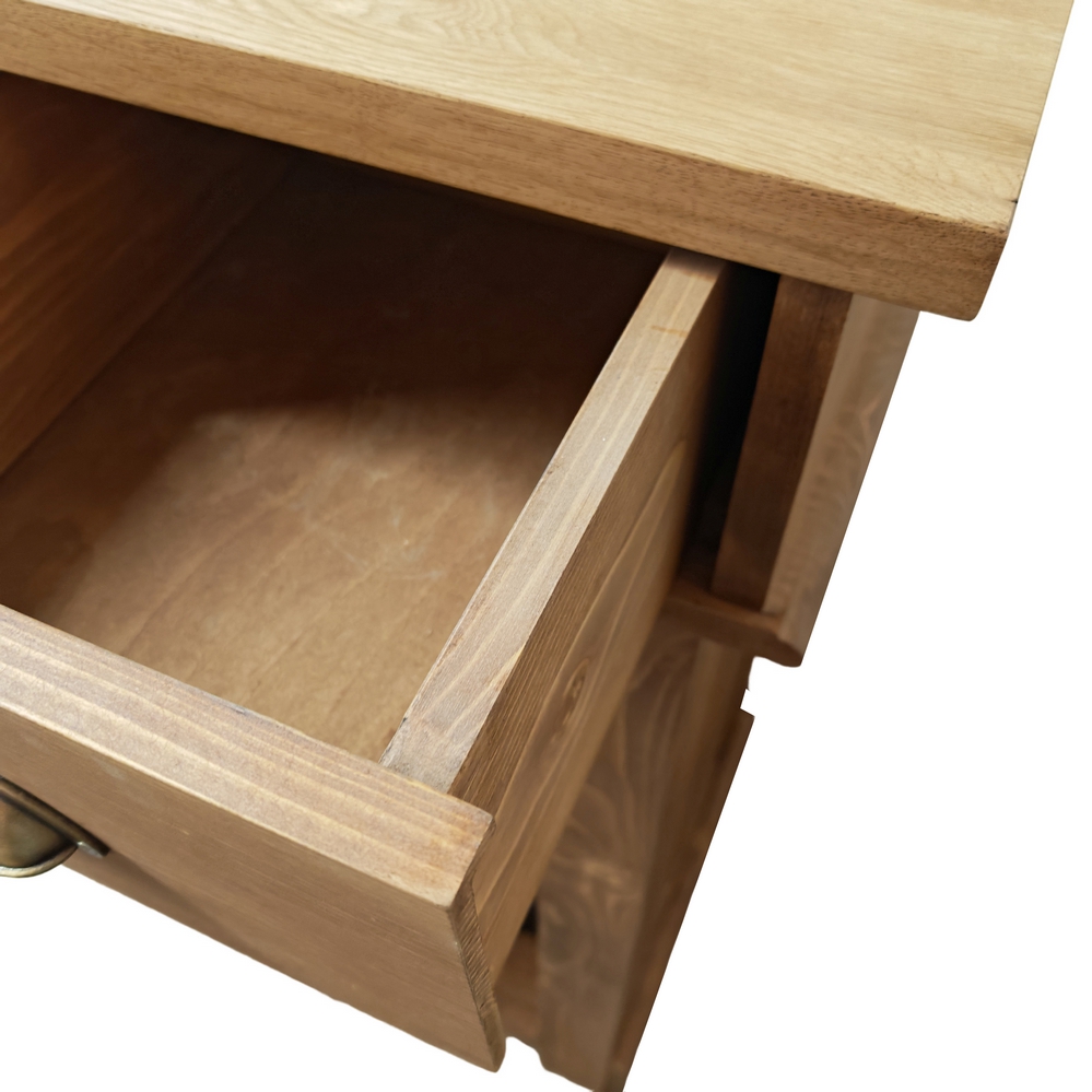 BAR PIN MASSIF FINITION CIRE DESSUS CHENE 140 X 51 X 107 CM - Photo N°3