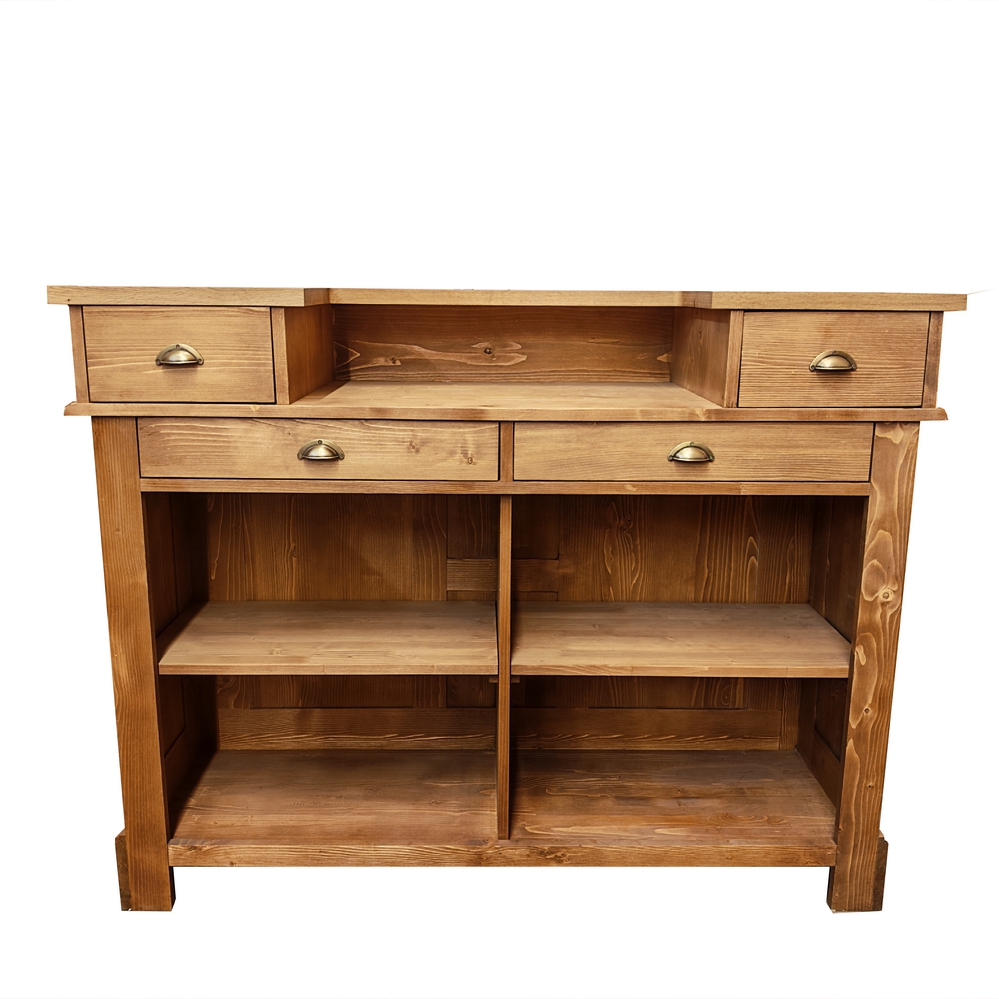 BAR PIN MASSIF FINITION CIRE DESSUS CHENE 140 X 51 X 107 CM - Photo N°9