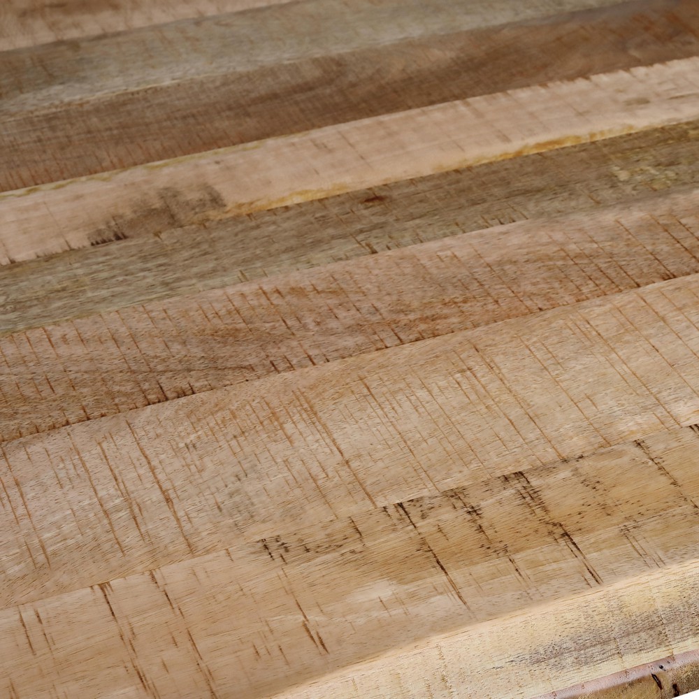 TABLE EN MANGUIER MASSIF LIVE EDGE PIED ETOILE EN METAL NOIR 260 X 110 X 78 CM - Photo N°2