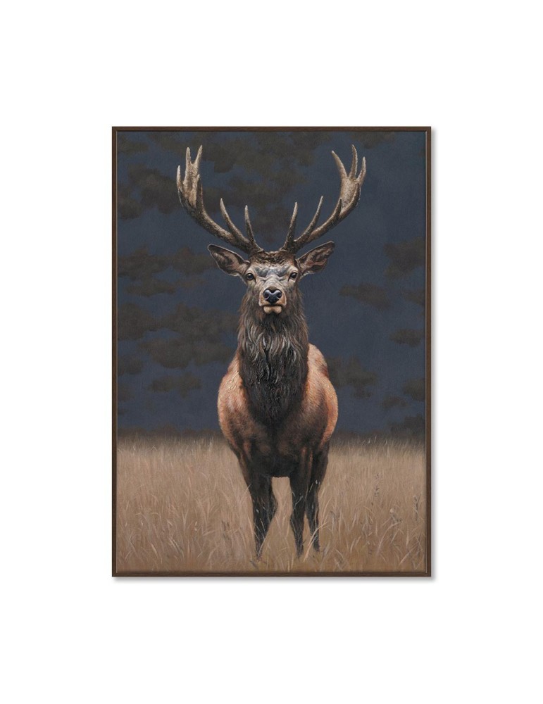 TOILE IMPRIME D'UN CERF 70 X 100 CM - Photo N°2