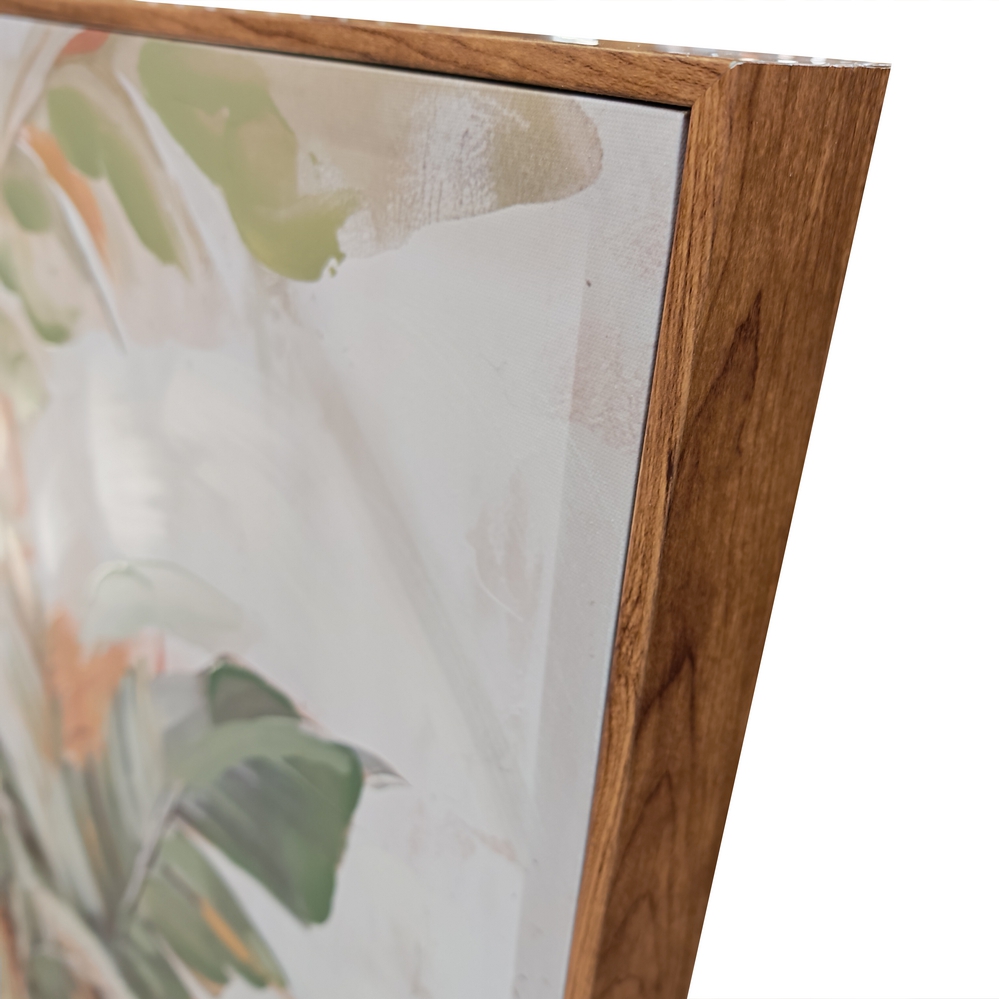 TOILE ENCADREE FEUILLAGES VERT 70 X 100 X 3.8 CM - Photo N°4