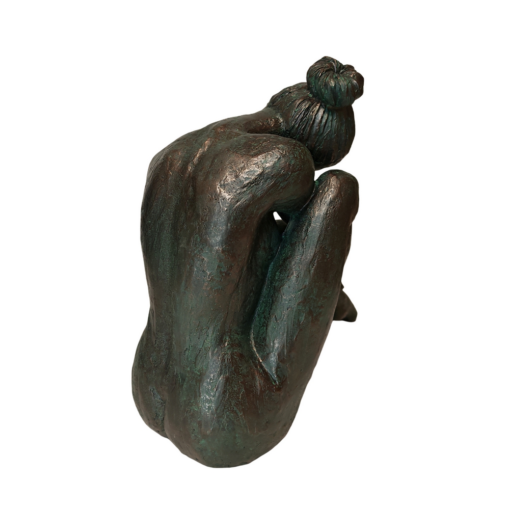 STATUE DE FEMME BALLERINE ASPECT BRONZE EN POLYRESINE 35 X 41 X 20 CM - Photo N°5