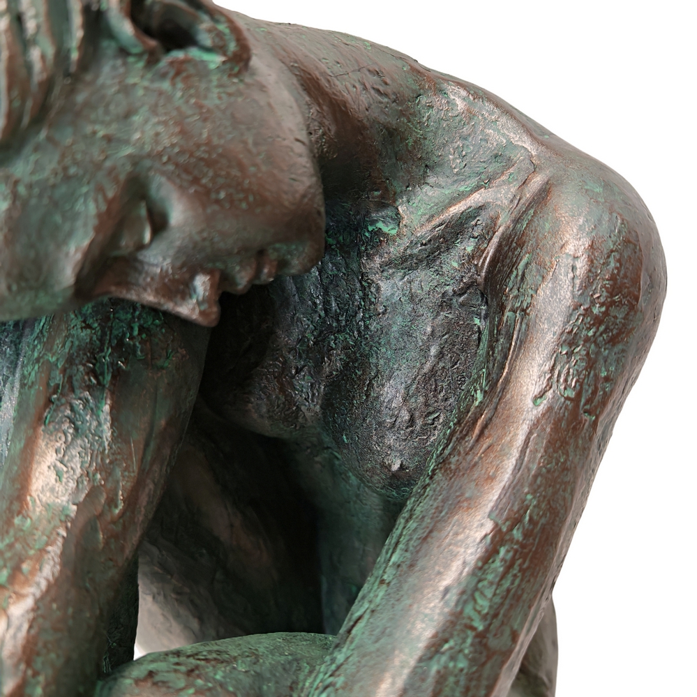 STATUE DE FEMME BALLERINE ASPECT BRONZE EN POLYRESINE 35 X 41 X 20 CM - Photo N°2