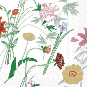 20 SERVIETTES EN PAPIER PUUTARHAKUTSUT 33 X 33 CM