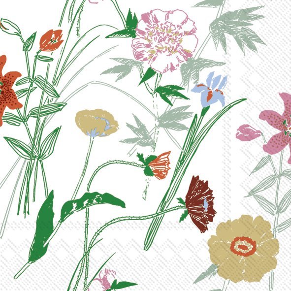 20 SERVIETTES EN PAPIER PUUTARHAKUTSUT 33 X 33 CM - Photo N°1