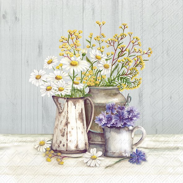 20 SERVIETTES EN PAPIER NATURE MORTE CHAMPËTRE 33 X 33 CM - Photo N°1