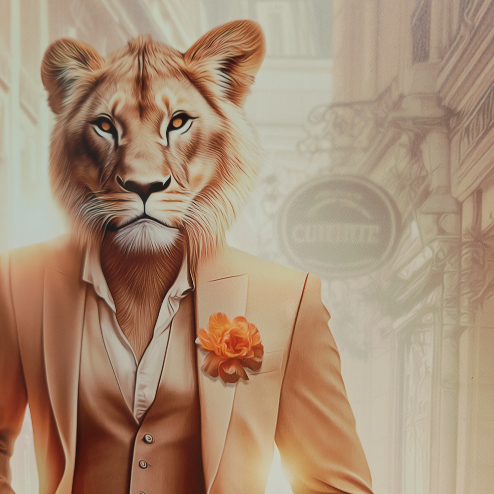 TOILE IMPRESSION S BINET LIONNE PARIS ENCADREMENT NOIR 63 X 83 CM - Photo N°5