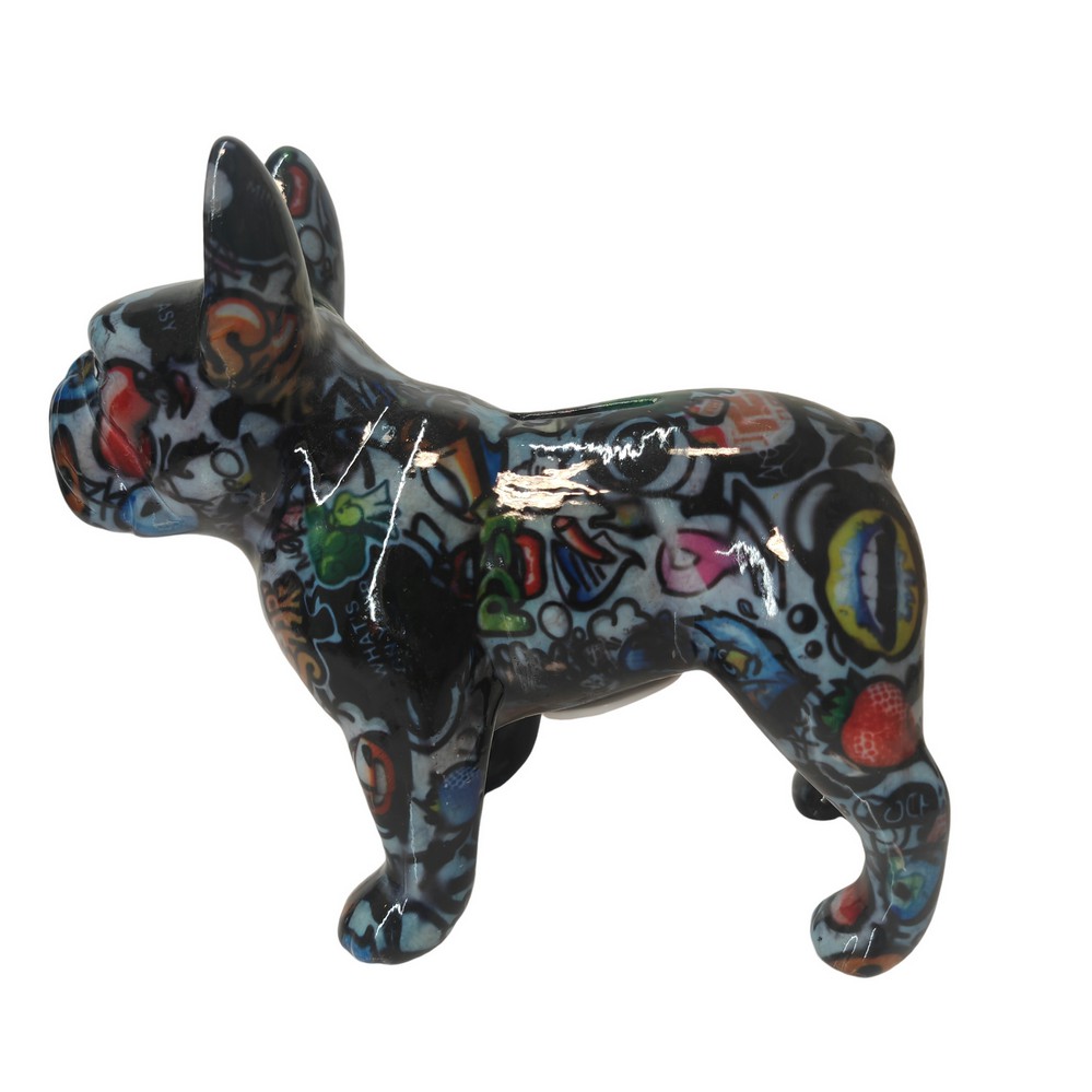 TIRELIRE BULLDOG FRANCAIS POMME PIDOU TAGUE - Photo N°3