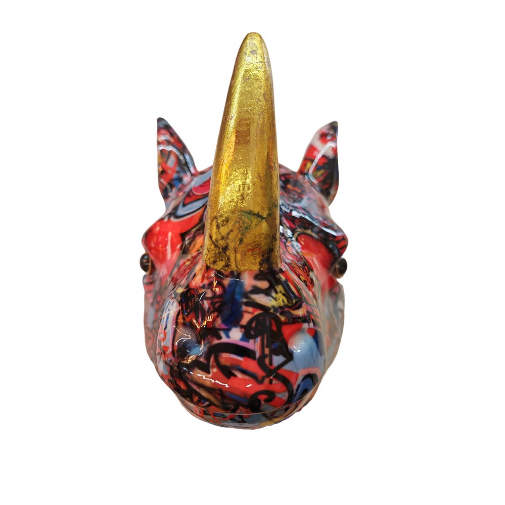 TETE DE RHINOCEROS POMME PIDOU DECOR STREET ART - Photo N°3