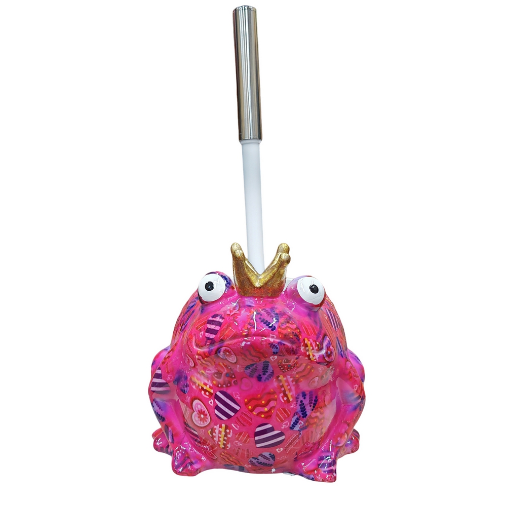 PORTE BROSSE WC GRENOUILLE FREDDY POMME PIDOU ROSE ET COEURS - Photo N°1