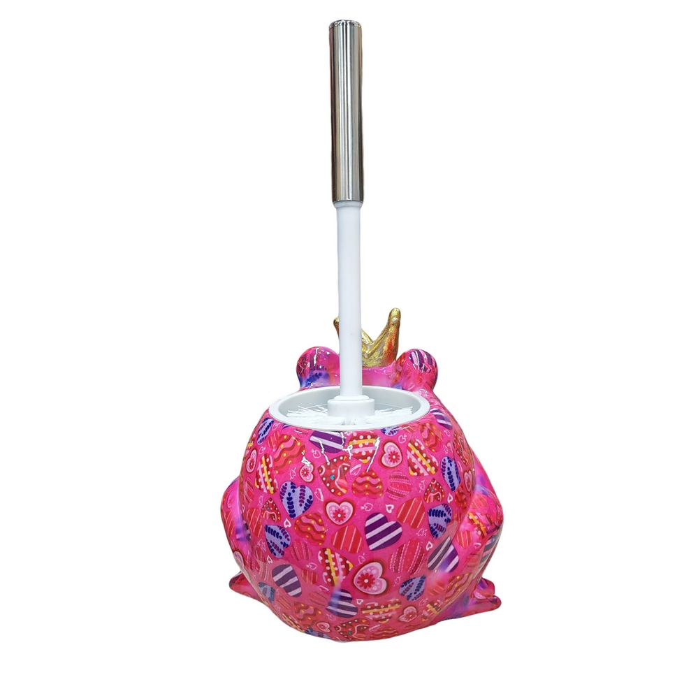 PORTE BROSSE WC GRENOUILLE FREDDY POMME PIDOU ROSE ET COEURS - Photo N°4