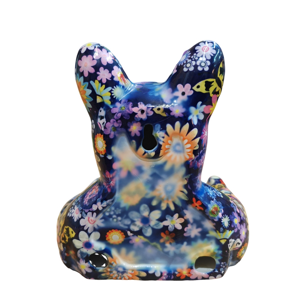DEVIDOIR PAPIER DE TOILETTE CHIEN POMME PIDOU BLEU ET DECOR MULTICOLORE - Photo N°2