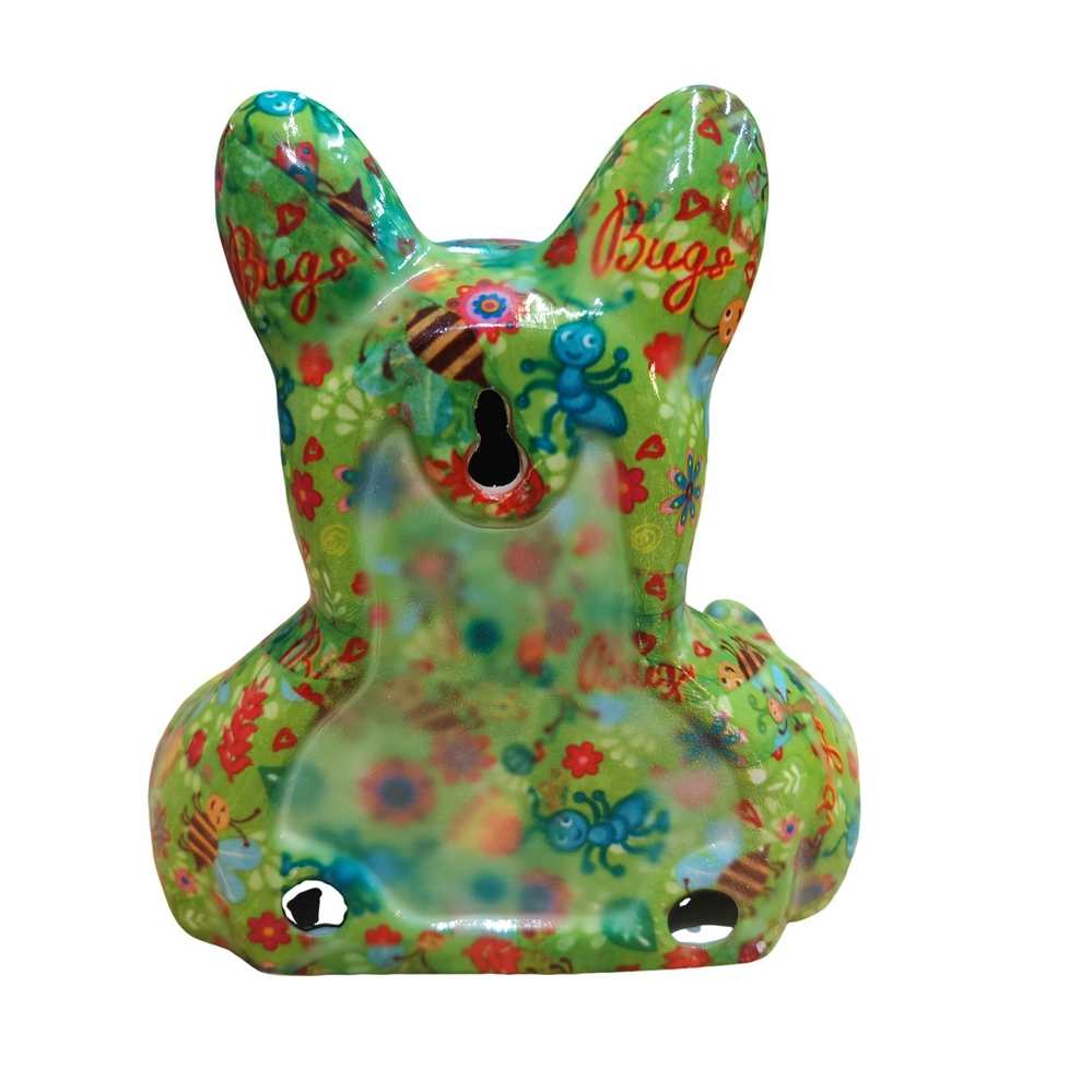 DEVIDOIR PAPIER DE TOILETTE CHIEN POMME PIDOU VERT ET DECOR MULTICOLORE - Photo N°2