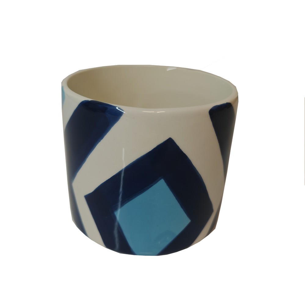 BOCAL CERAMIQUE HERMETIQUE MONICA  et  VERONICA BLEU 12 X 15 CM - Photo N°3