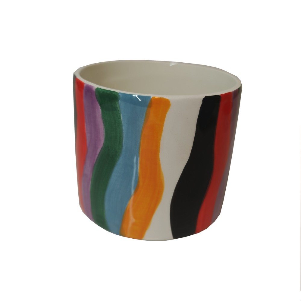 BOCAL CERAMIQUE HERMETIQUE MONICA  et  VERONICA MULTICOLORE 12 X 15 CM - Photo N°3