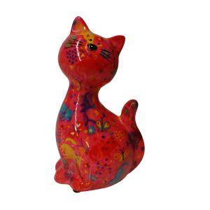 TIRELIRE CHAT CARAMEL POMME PIDOU ROSE
