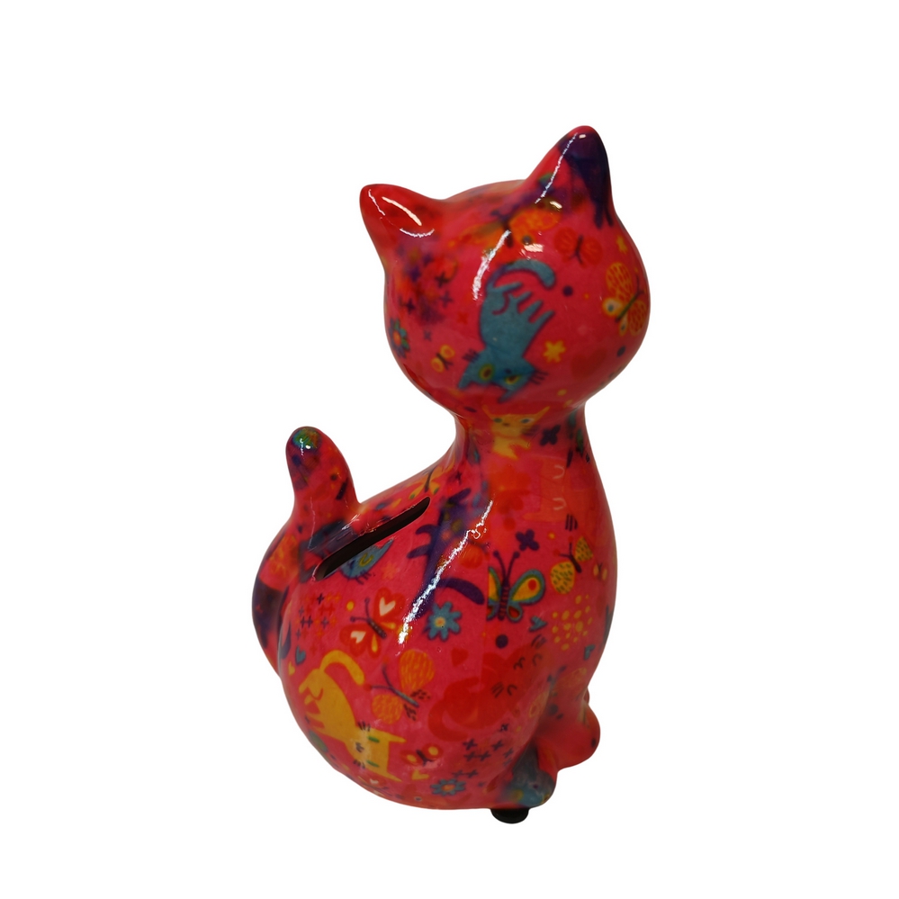 TIRELIRE CHAT CARAMEL POMME PIDOU ROSE - Photo N°3