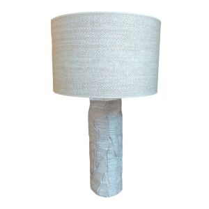LAMPE A POSER ILAN PIED TEXTURE GRIS ABJ CYLINDRIQUE 40 X 74 X 40 CM