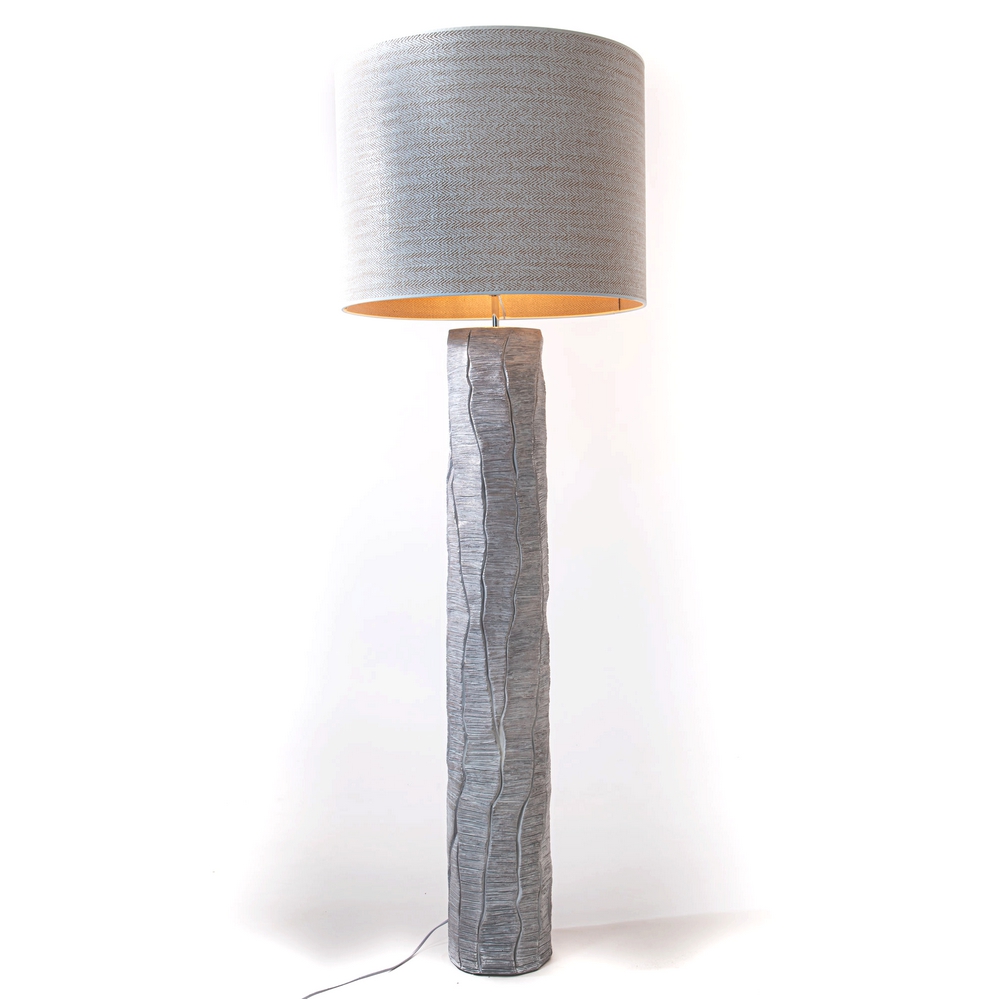 LAMPE DE LECTURE ILAN PIED TEXTURE GRIS ABJ CYLINDRIQUE 55 X 171 X 55 CM - Photo N°1