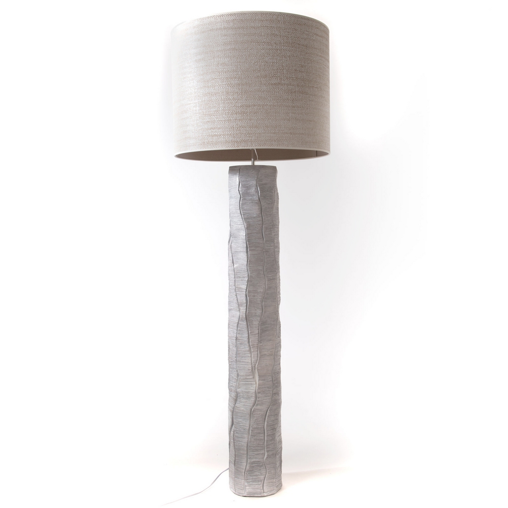 LAMPE DE LECTURE ILAN PIED TEXTURE GRIS ABJ CYLINDRIQUE 55 X 171 X 55 CM - Photo N°5